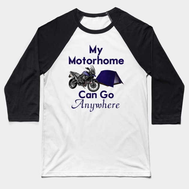 Motorcycle Motorhome Baseball T-Shirt by TripleTreeAdv